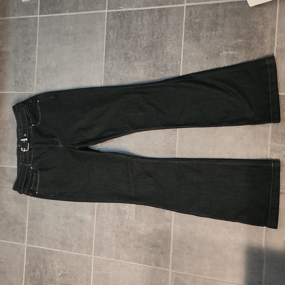 WHBM Belted Skinny Flare Jeans
